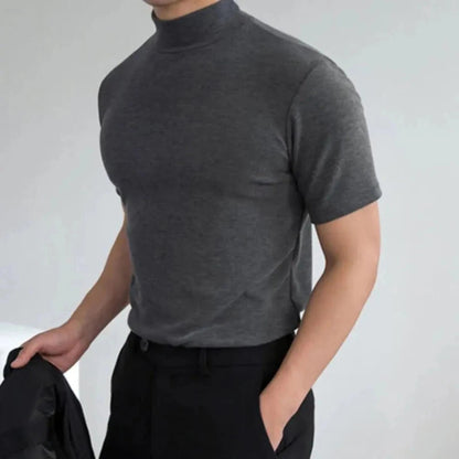 Mænds T-Shirt med Høj Krave 2