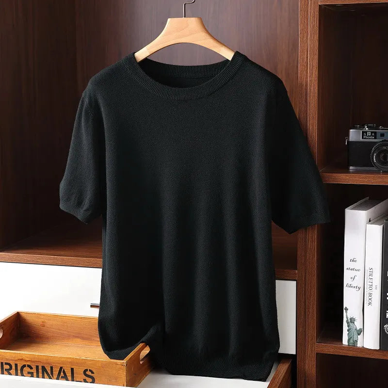 Mænds T-shirt med Rund Hals Klassisk Stil 6