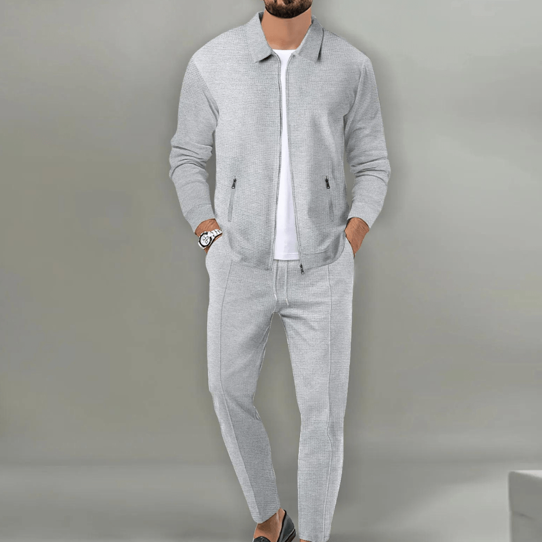 Mænds Træningsdragt med Lynlåsjakke Casual Stil 3