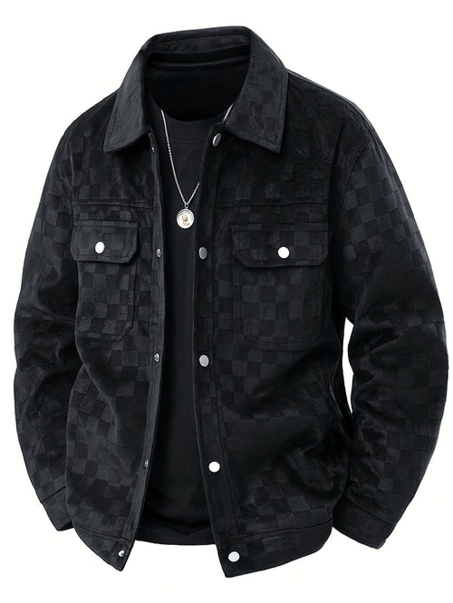 Mænds Truckerjakke Ternet Design Casual 0