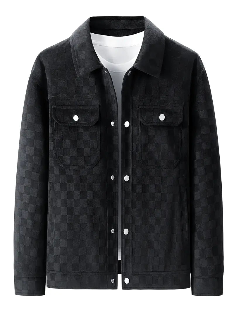 Mænds Truckerjakke Ternet Design Casual 1