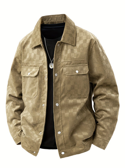 Mænds Truckerjakke Ternet Design Casual 5