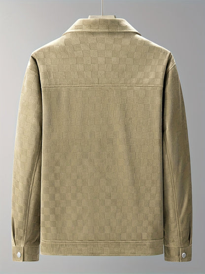Mænds Truckerjakke Ternet Design Casual 7