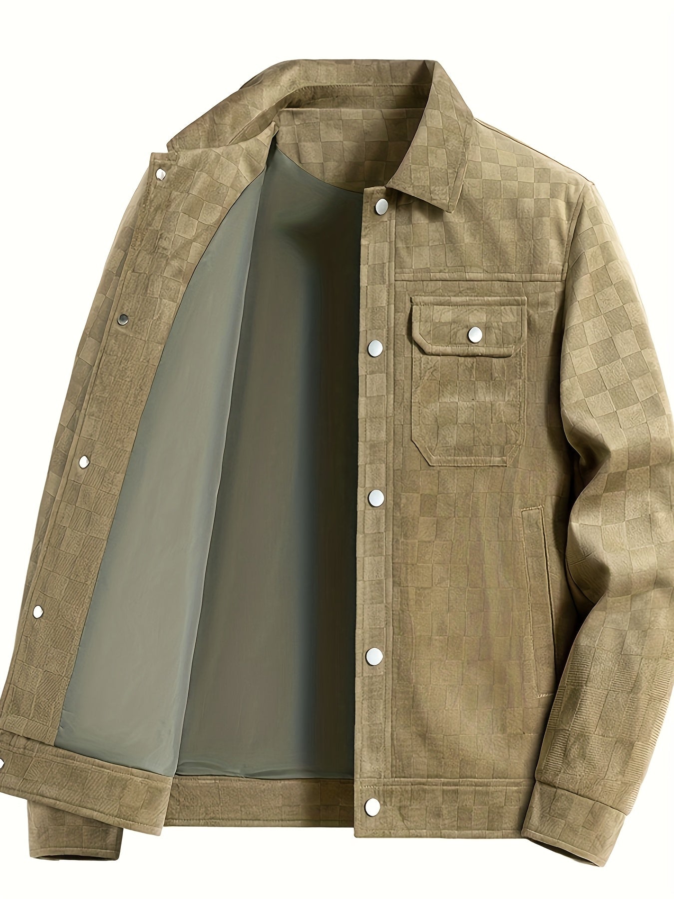 Mænds Truckerjakke Ternet Design Casual 8