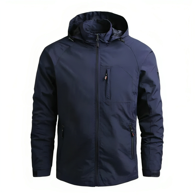 Mænds Vandtæt Windbreaker med Hætte 0