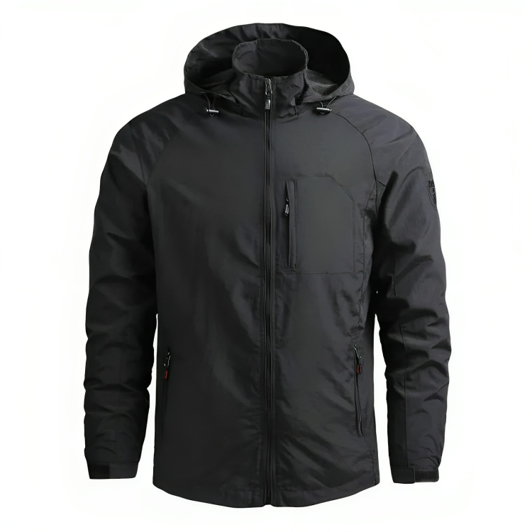Mænds Vandtæt Windbreaker med Hætte 4