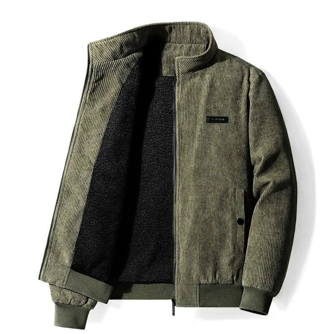 Mænds Vinterjakke Retro Stil Med Blød Fodring 0