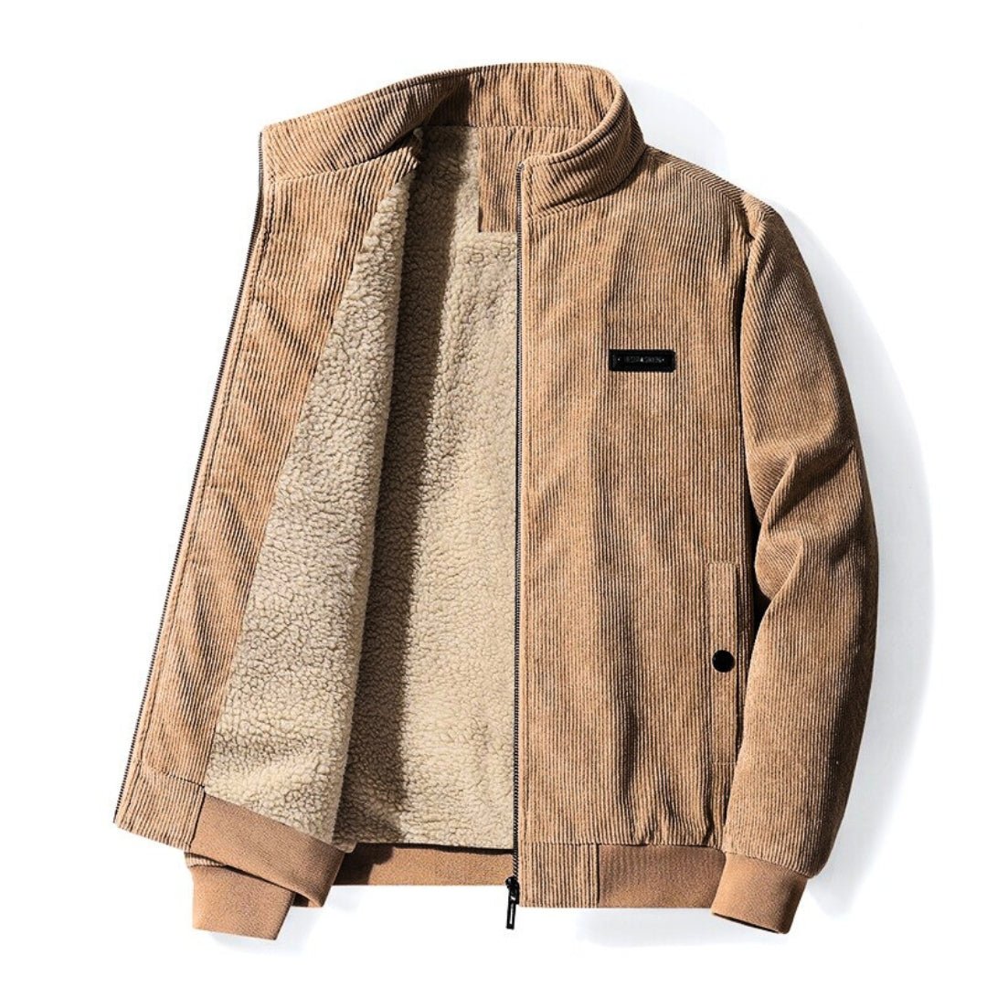 Mænds Vinterjakke Retro Stil Med Blød Fodring 4