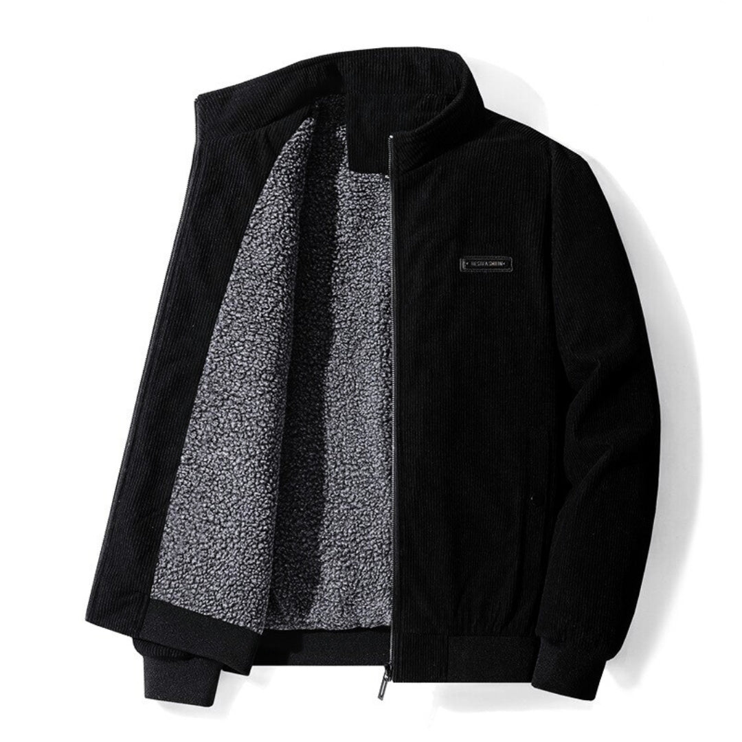 Mænds Vinterjakke Retro Stil Med Blød Fodring 5
