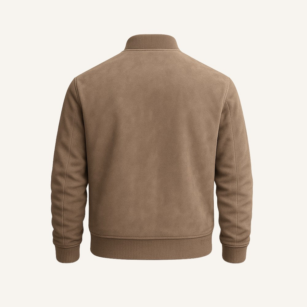 Mænds Vinterjakke i Ruskind med Tidløst Design 2