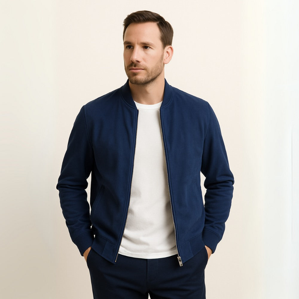 Mænds Vinterjakke i Ruskind med Tidløst Design 5