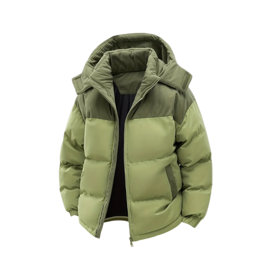 Mænds Vinterjakke med Snorhætte Moderne Stil 0