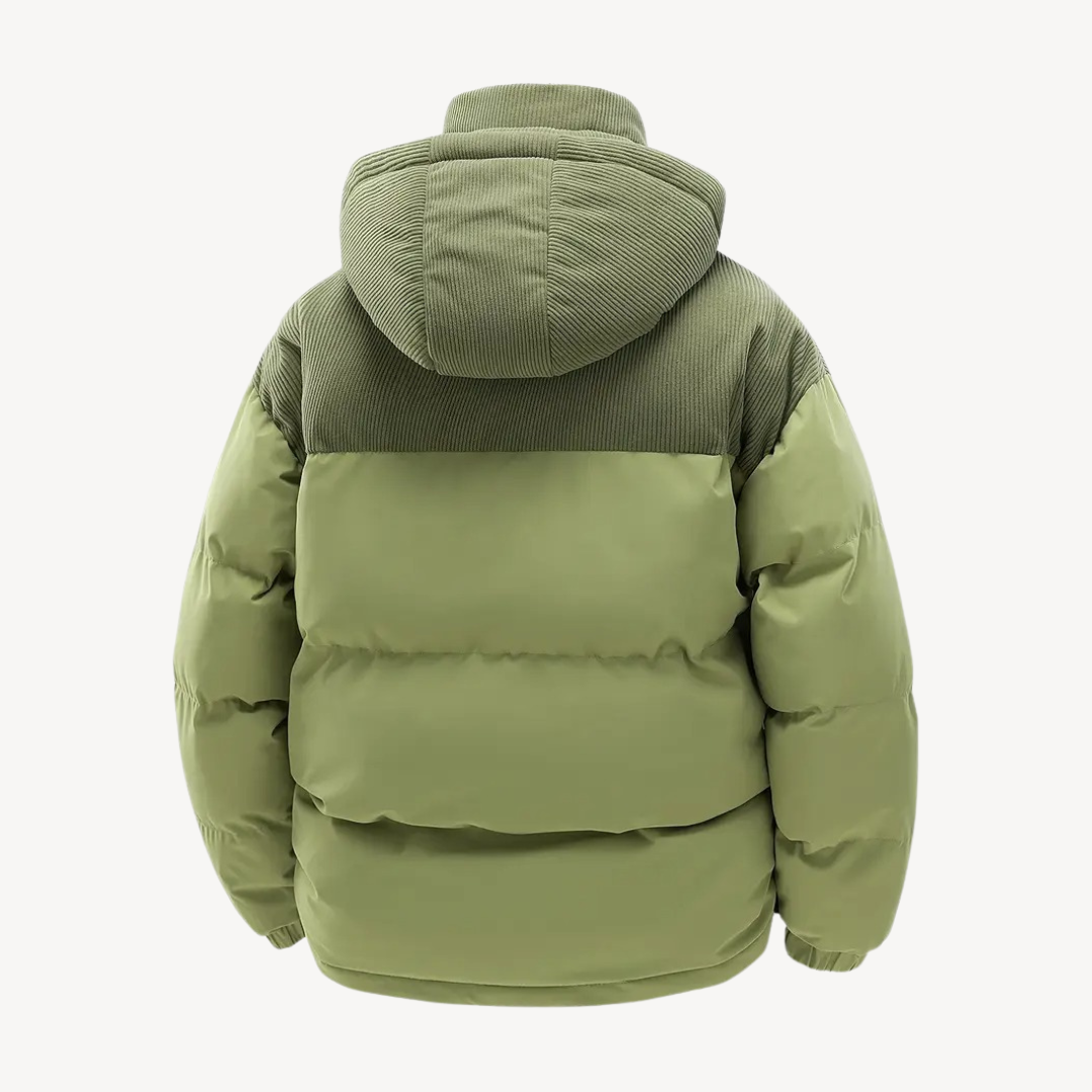 Mænds Vinterjakke med Snorhætte Moderne Stil 7