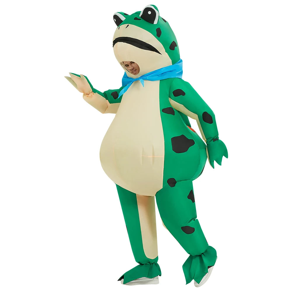 Mandig Oppusteligt Frø Halloween Kostume 2