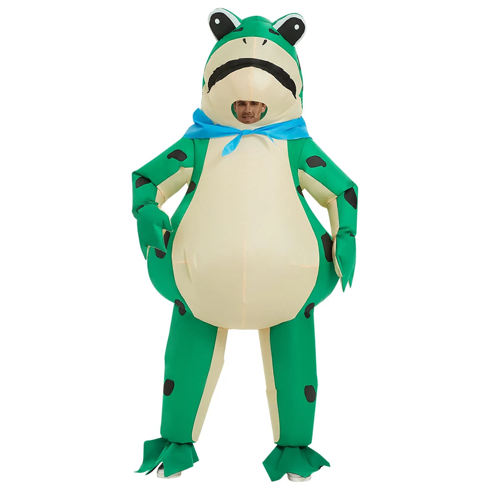 Mandig Oppusteligt Frø Halloween Kostume 3