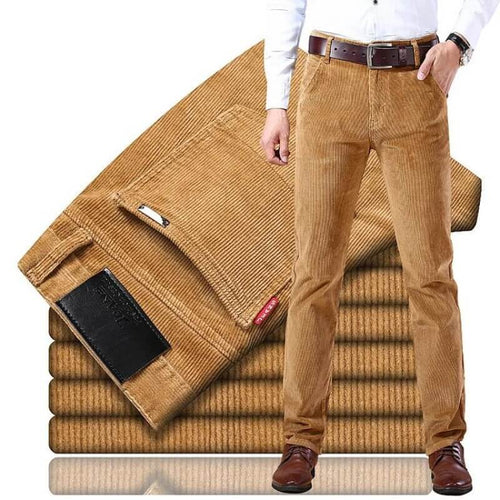 Herrebukser Corduroy Klassisk Stil
