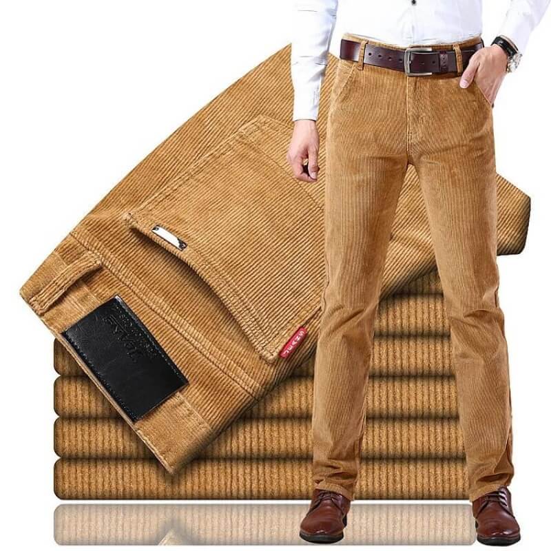 Herrebukser Corduroy Klassisk Stil