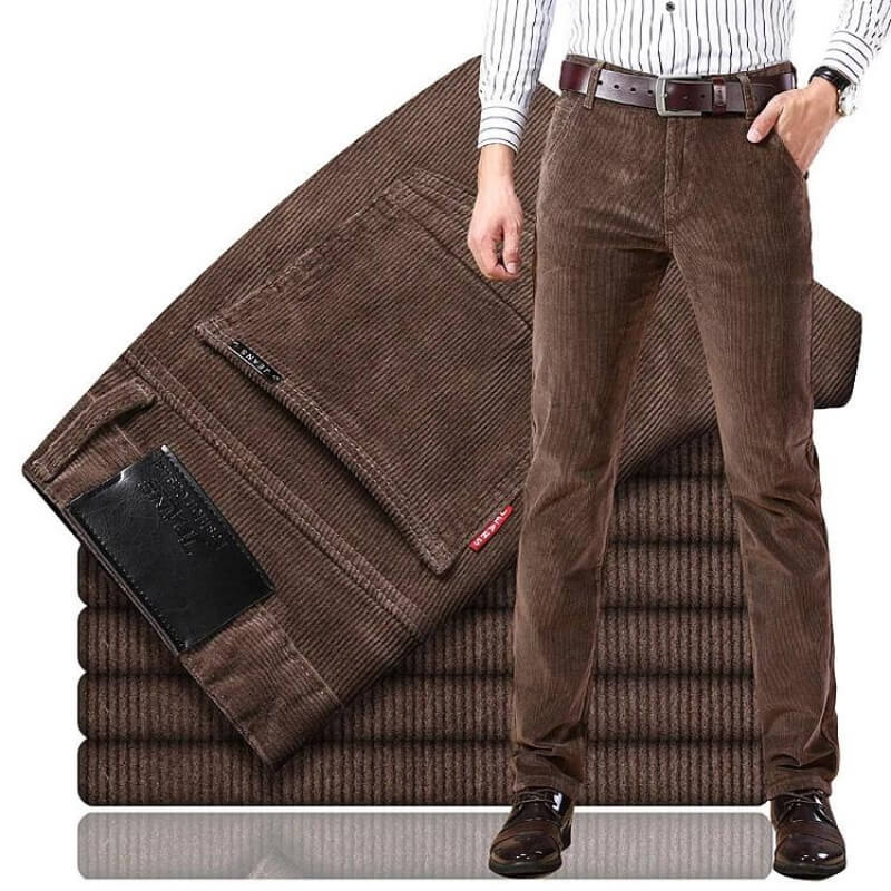 Herrebukser Corduroy Klassisk Stil