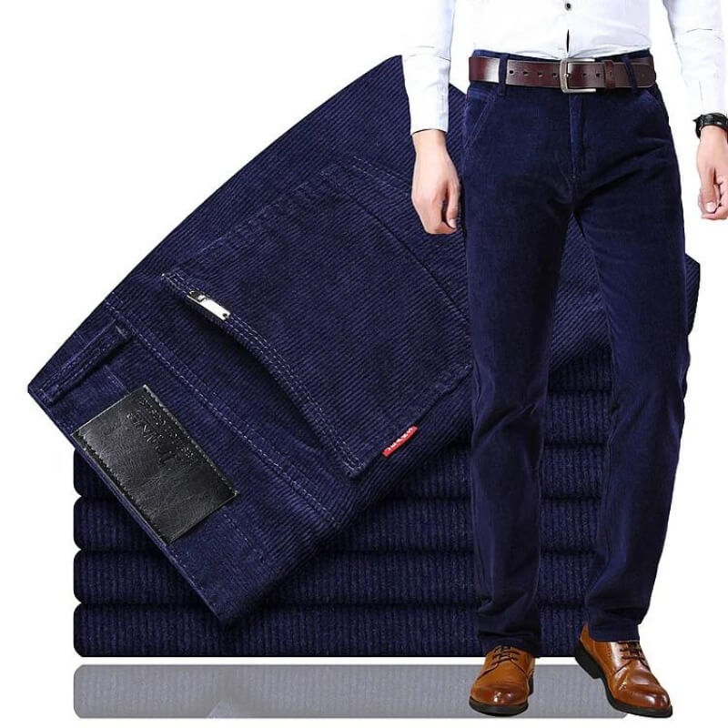 Herrebukser Corduroy Klassisk Stil
