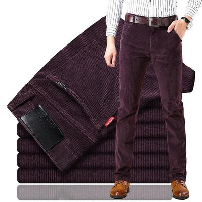 Herrebukser Corduroy Klassisk Stil