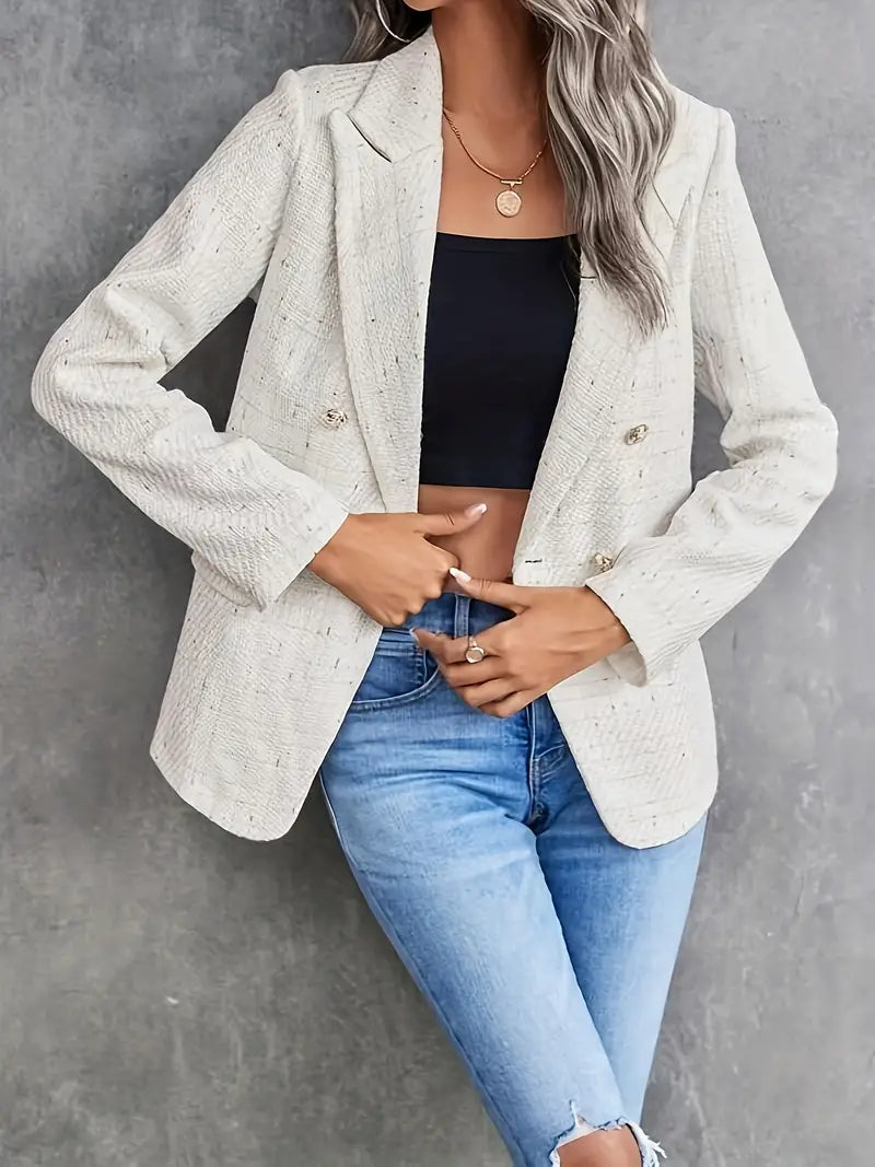 Kvinders Blazer Elegant Tweed Let Materiale-2