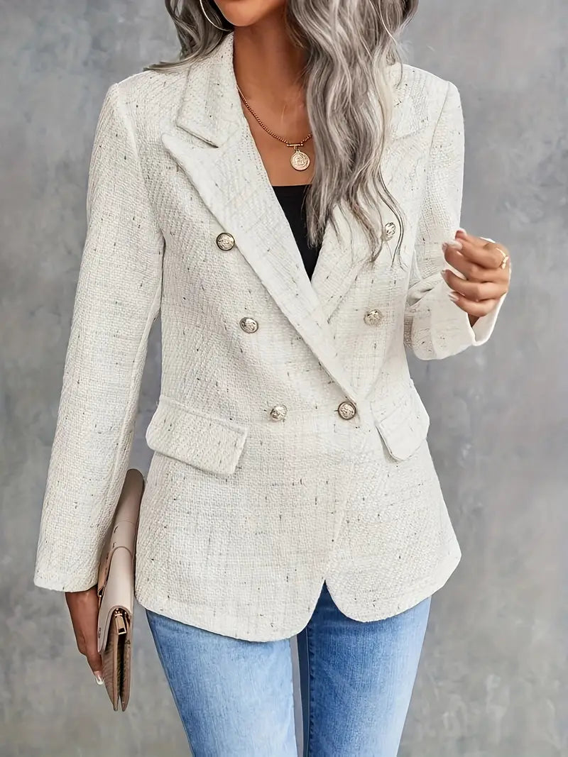 Kvinders Blazer Elegant Tweed Let Materiale-5