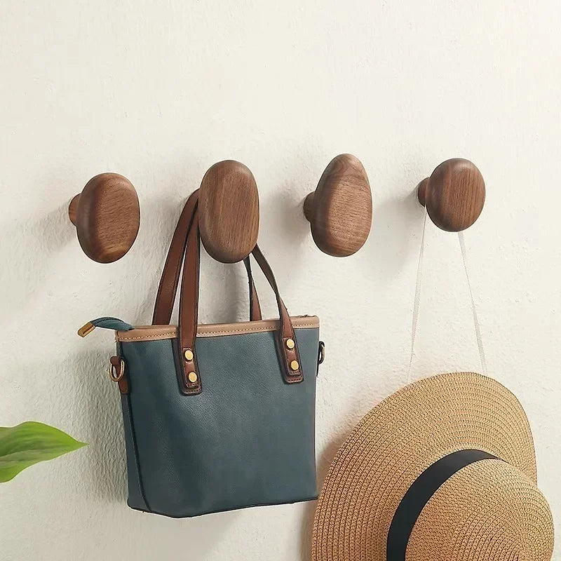 Minimalistisk Trævægkrogsæt med Småstensdesign 3