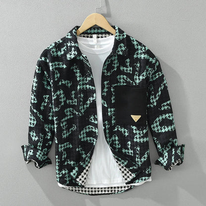 Variant image for Herre Skjorter Dristig Design Polyester Langærmet-7