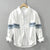 Herre Skjorte Patchwork Casual Fit Bomuld