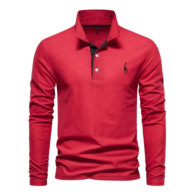 Variant image for Langærmet Polo Shirt til Mænd i Blødt 100% Bomuld-31