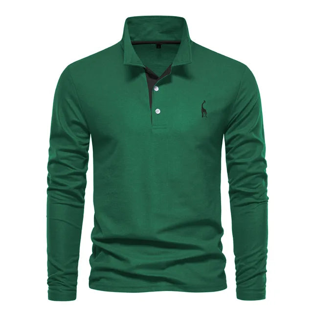 Variant image for Langærmet Polo Shirt til Mænd i Blødt 100% Bomuld-43