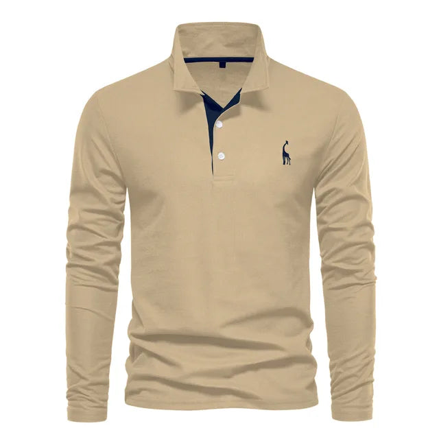 Variant image for Langærmet Polo Shirt til Mænd i Blødt 100% Bomuld-37