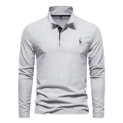 Variant image for Langærmet Polo Shirt til Mænd i Blødt 100% Bomuld-13