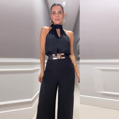 Kvinders Jumpsuit Sommer Stilig Polyester-4