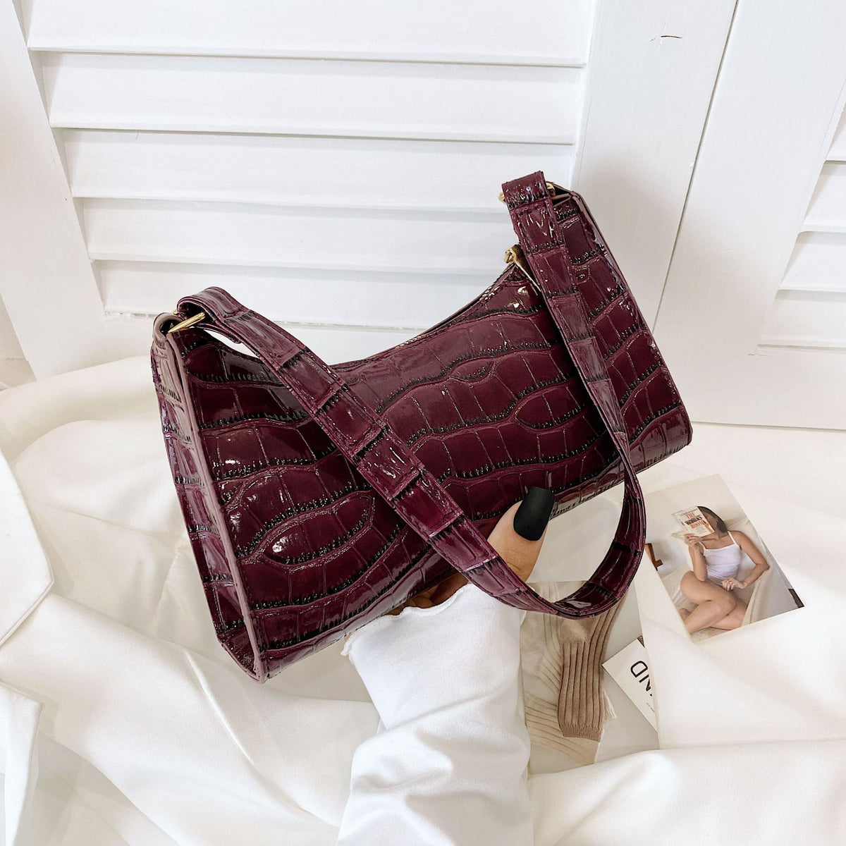 Kvinders Håndtaske Moderne Design Bæredygtigt Kunstlæder Rummelig