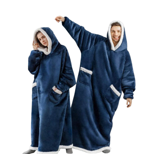 Oversized Dækken Hoodie med Fleece Foring 0