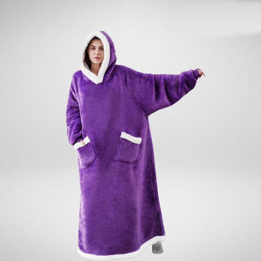 Oversized Dækken Hoodie med Fleece Foring 4