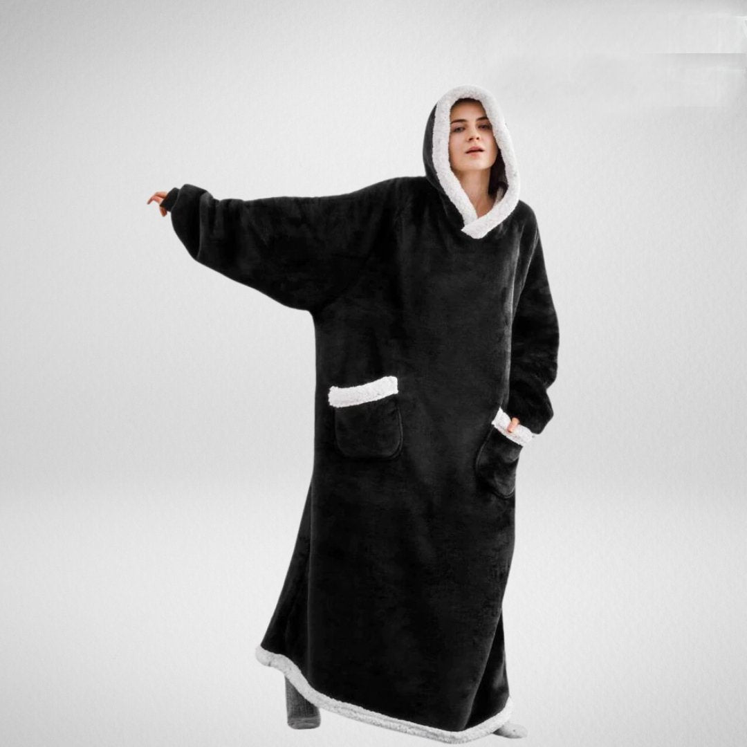 Oversized Dækken Hoodie med Fleece Foring 7