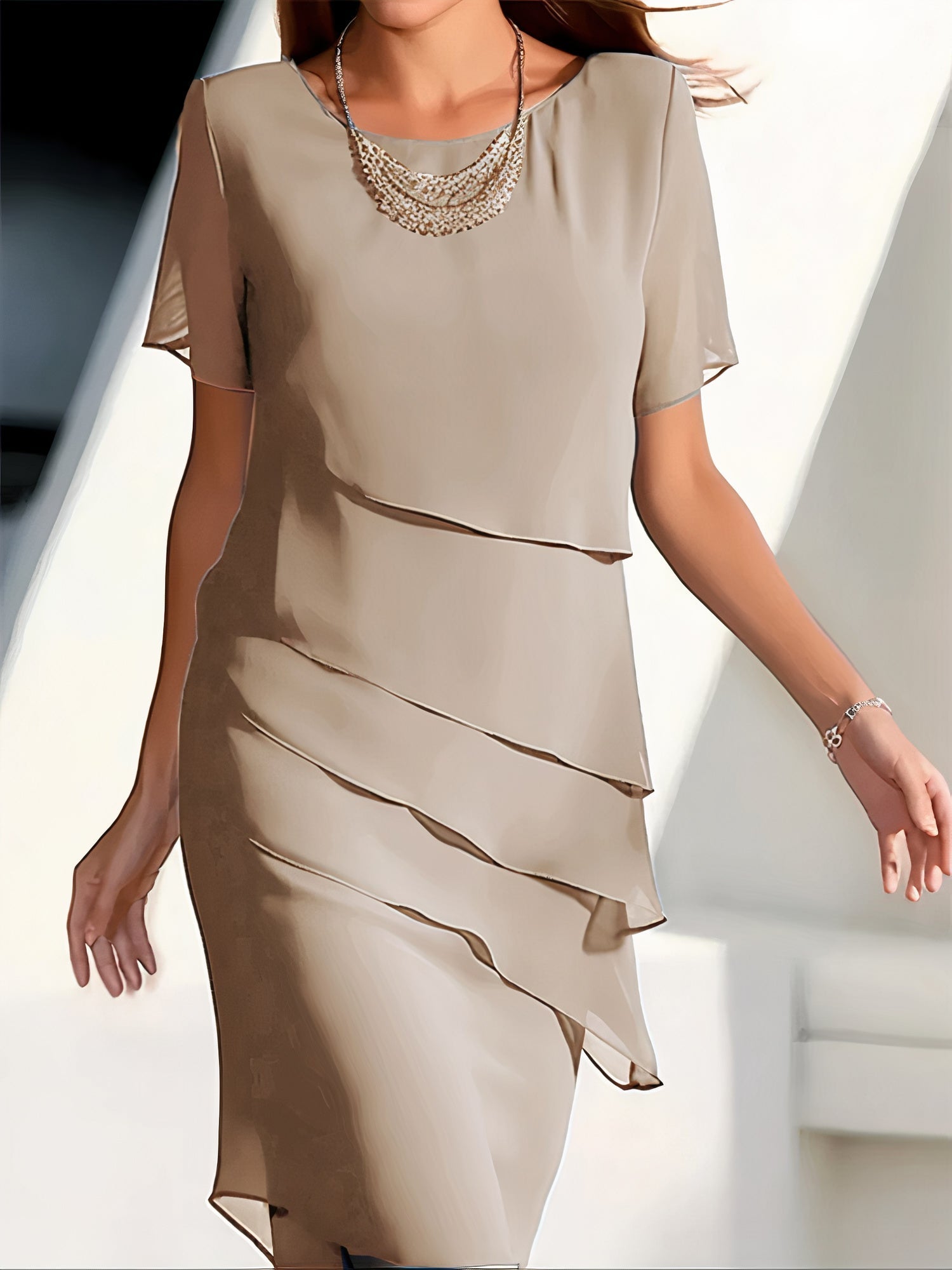 Variant image for Kvinders Lang Kjole Elegant Chiffon-17
