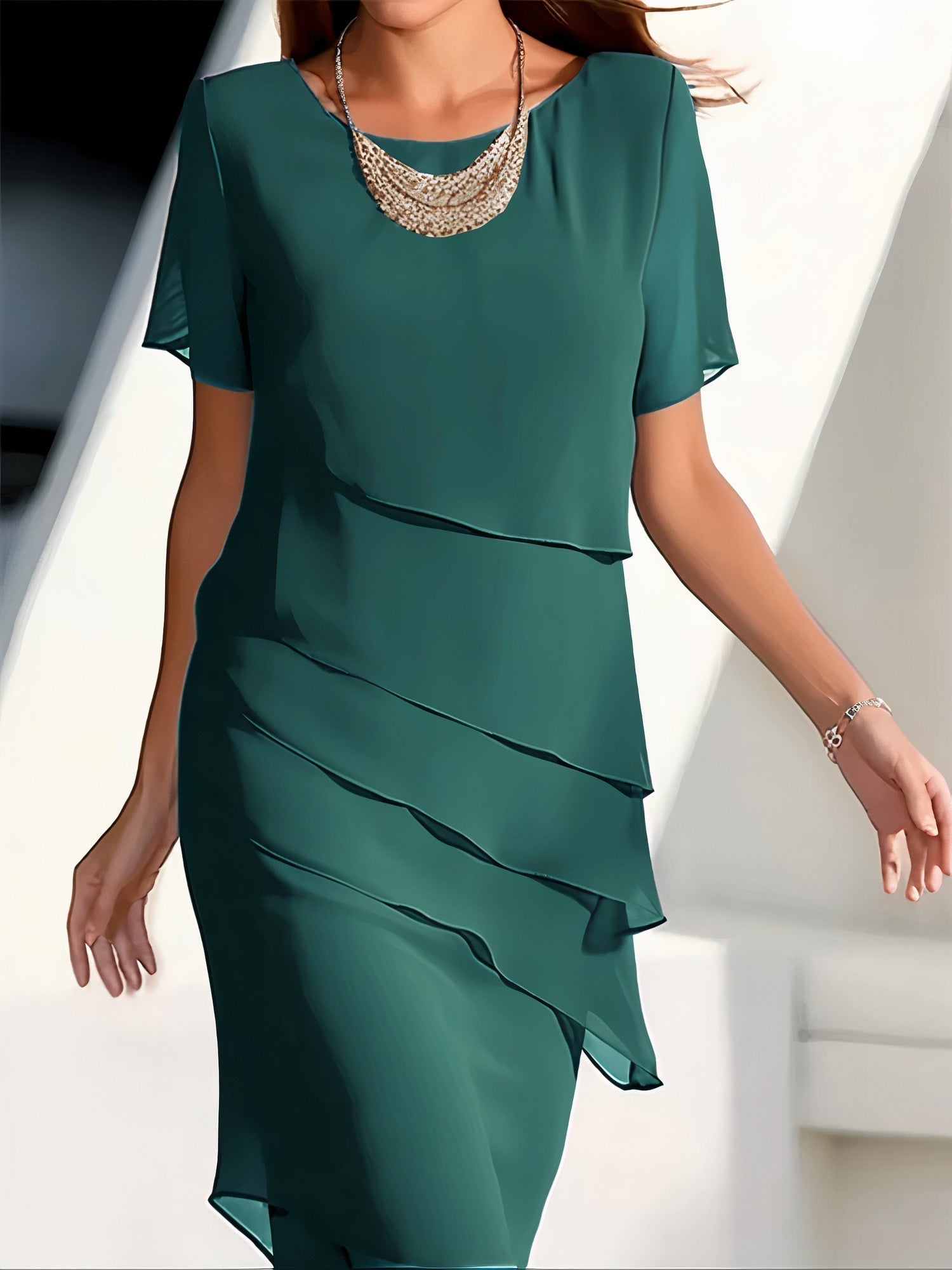 Variant image for Kvinders Lang Kjole Elegant Chiffon-9