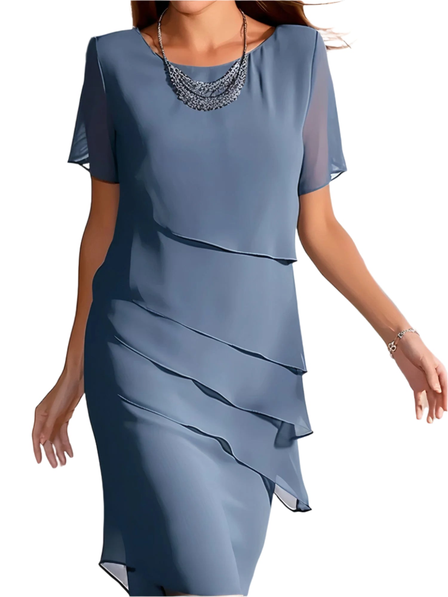 Kvinders Lang Kjole Elegant Chiffon-1