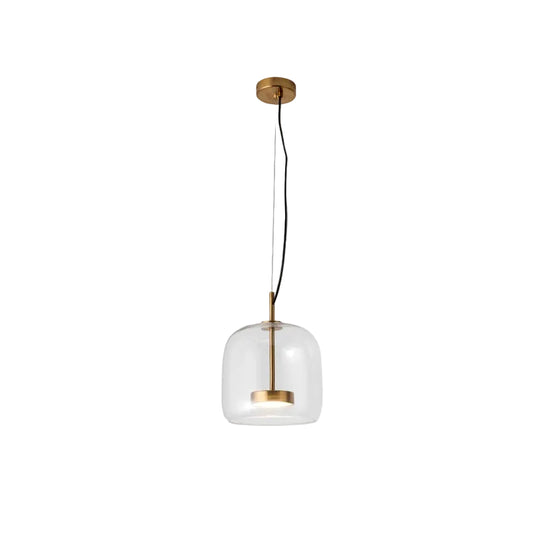 Pendel i Retro Design med Gyldne Detaljer 0