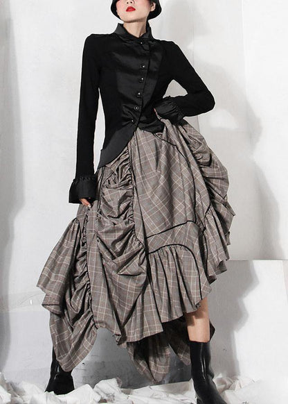 Plus Size A-Line Skirt Asymmetrical Design 1