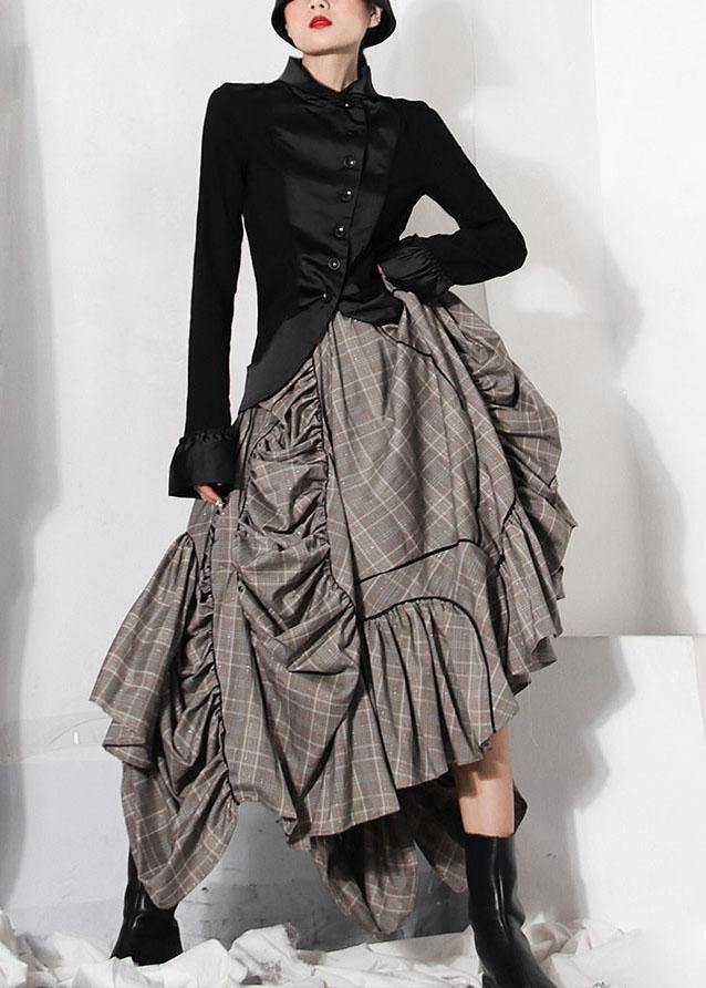 Plus Size A-Line Skirt Asymmetrical Design 1