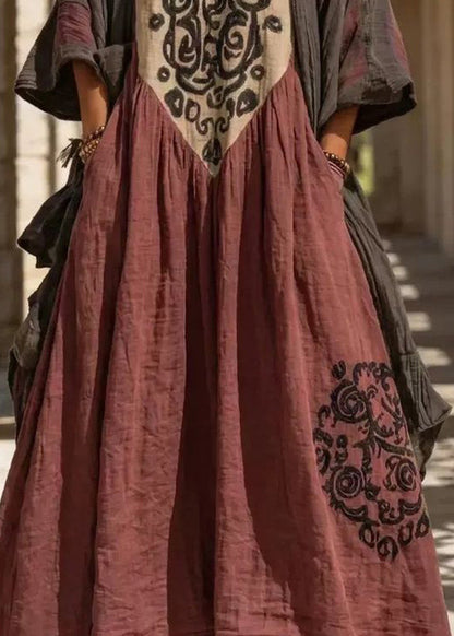 Plus Size Cardigan og Lang Kjole Sæt 4