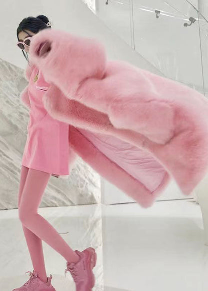 Plus Size Fluffy Coat with Peter Pan Collar 4