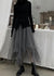 Plus Size Tulle Skirt with Patchwork Design 2