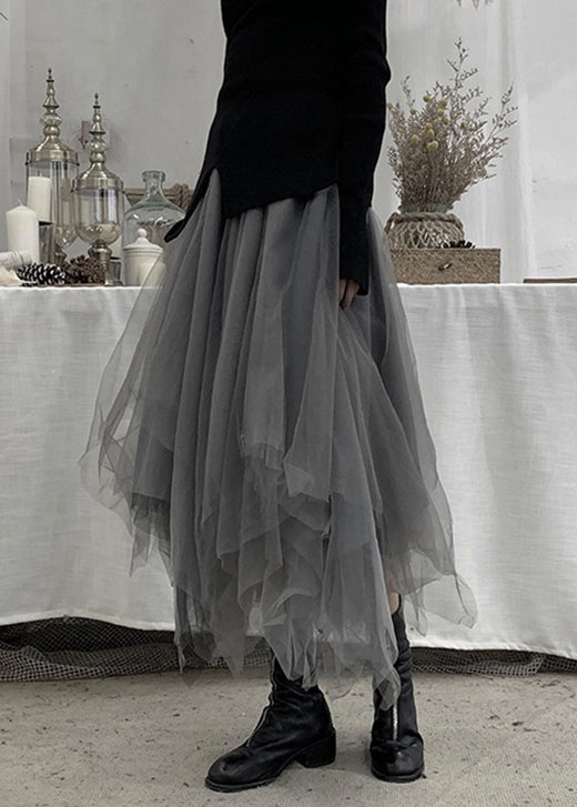 Plus Size Tulle Skirt with Patchwork Design 3