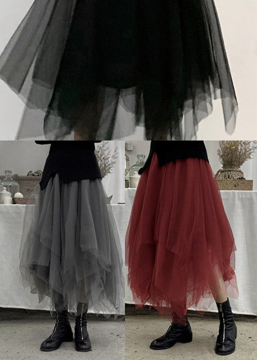 Plus Size Tulle Skirt with Patchwork Design 4