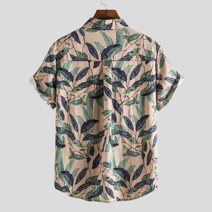 Polo Shirt Mænd Livligt Print Bomuldsblanding 3